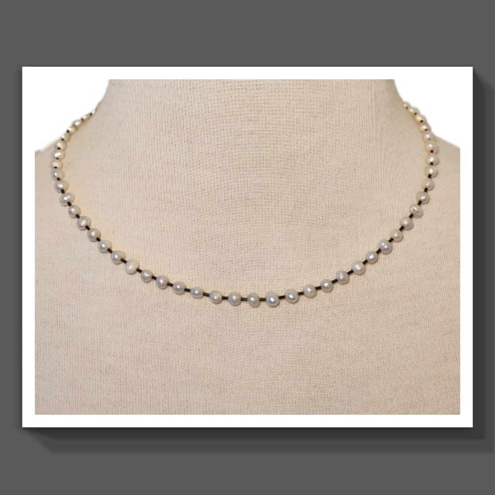 Freshwater Pearl Sterling Silver Necklace